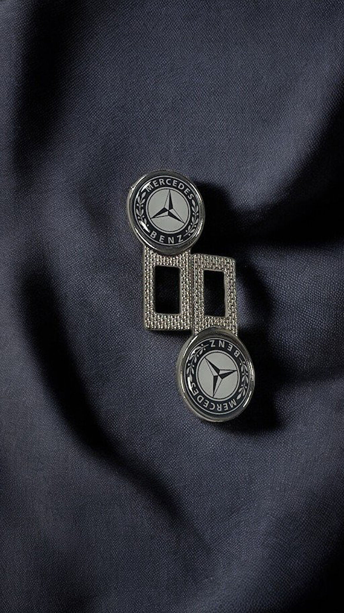 mercedes Logolu Ikaz Ses Susturucu Metal Toka 2 Adet