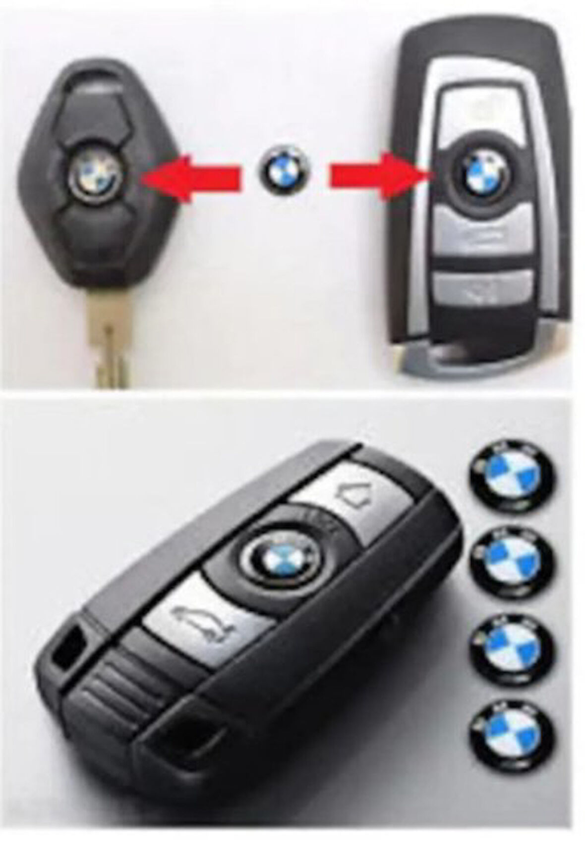 BMW İçin 4 Adet Araç Anahtar Logo Amblemi (11mm)