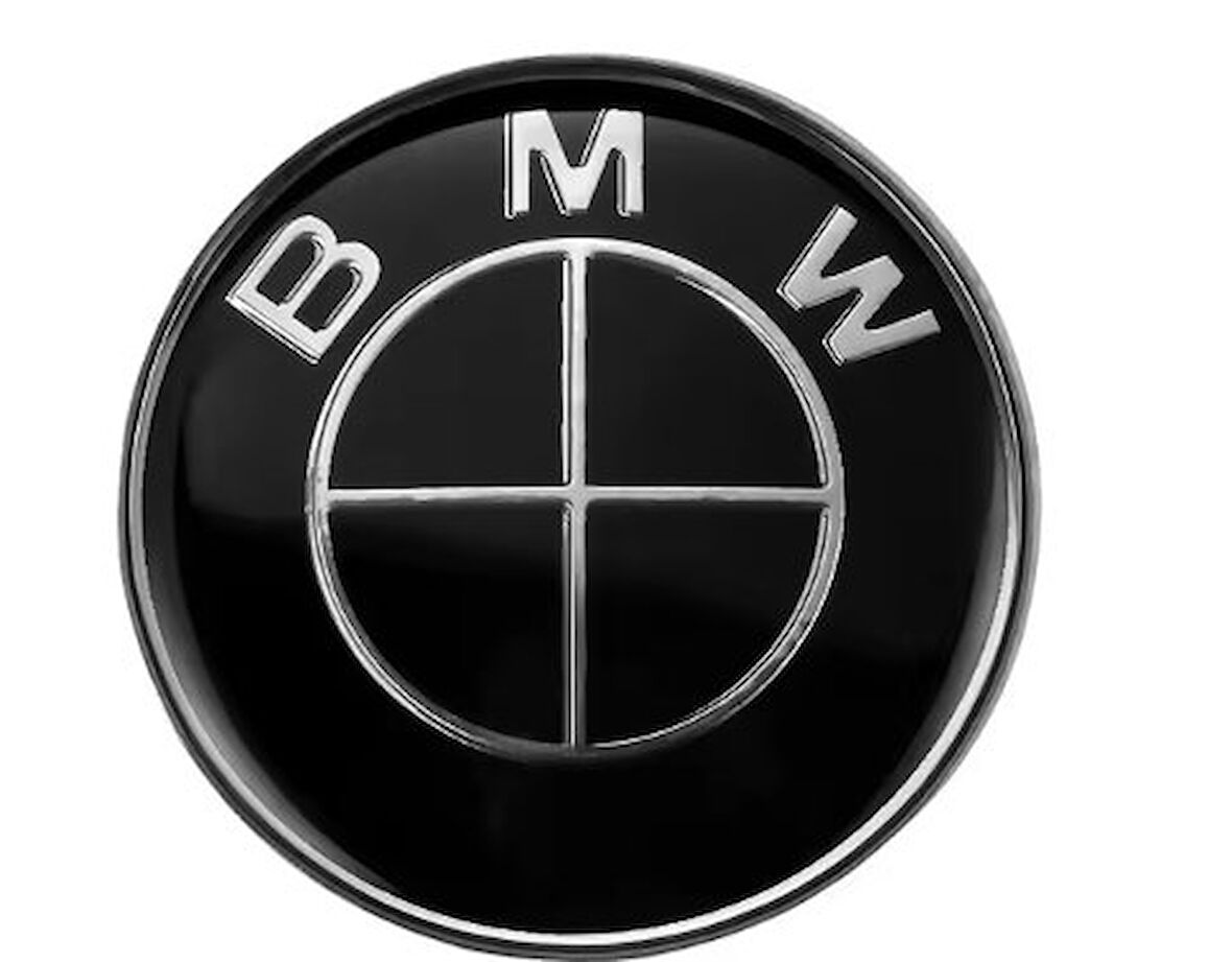 BMW SİYAH BEYAZ DİREKSİYON DAMLA STICKER LOGO 45MM 