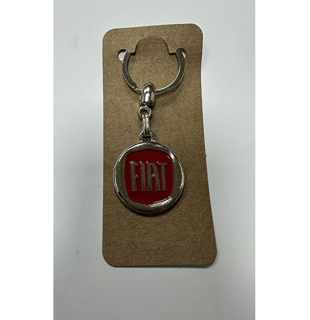 Fiat Logolu Kırmızı Metal Otomobil Anahtarlığı 1 Adet
