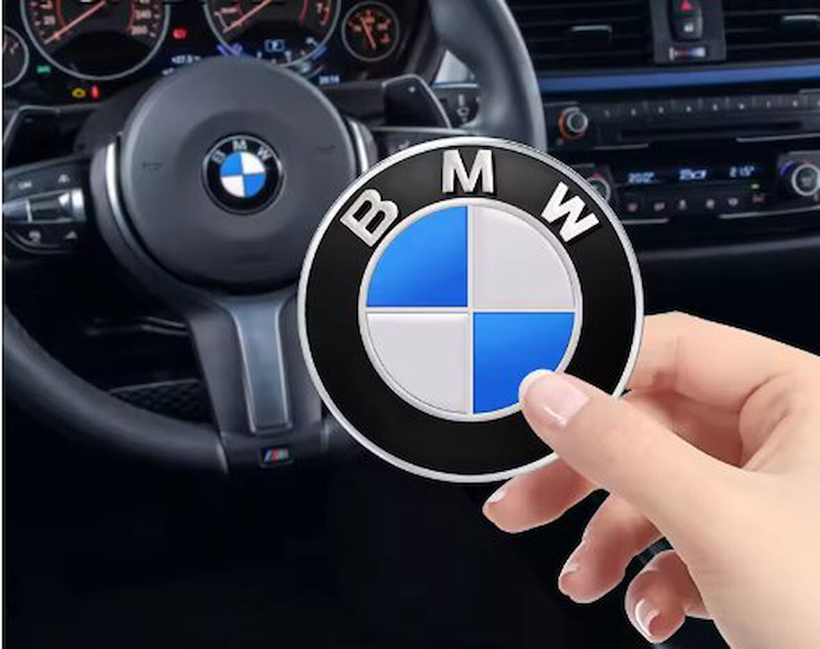 BMW Mavi Logo damla sticker Araba Direksiyon Amblem DAMLA sticker 4,5 CM 45 mm 1 adet