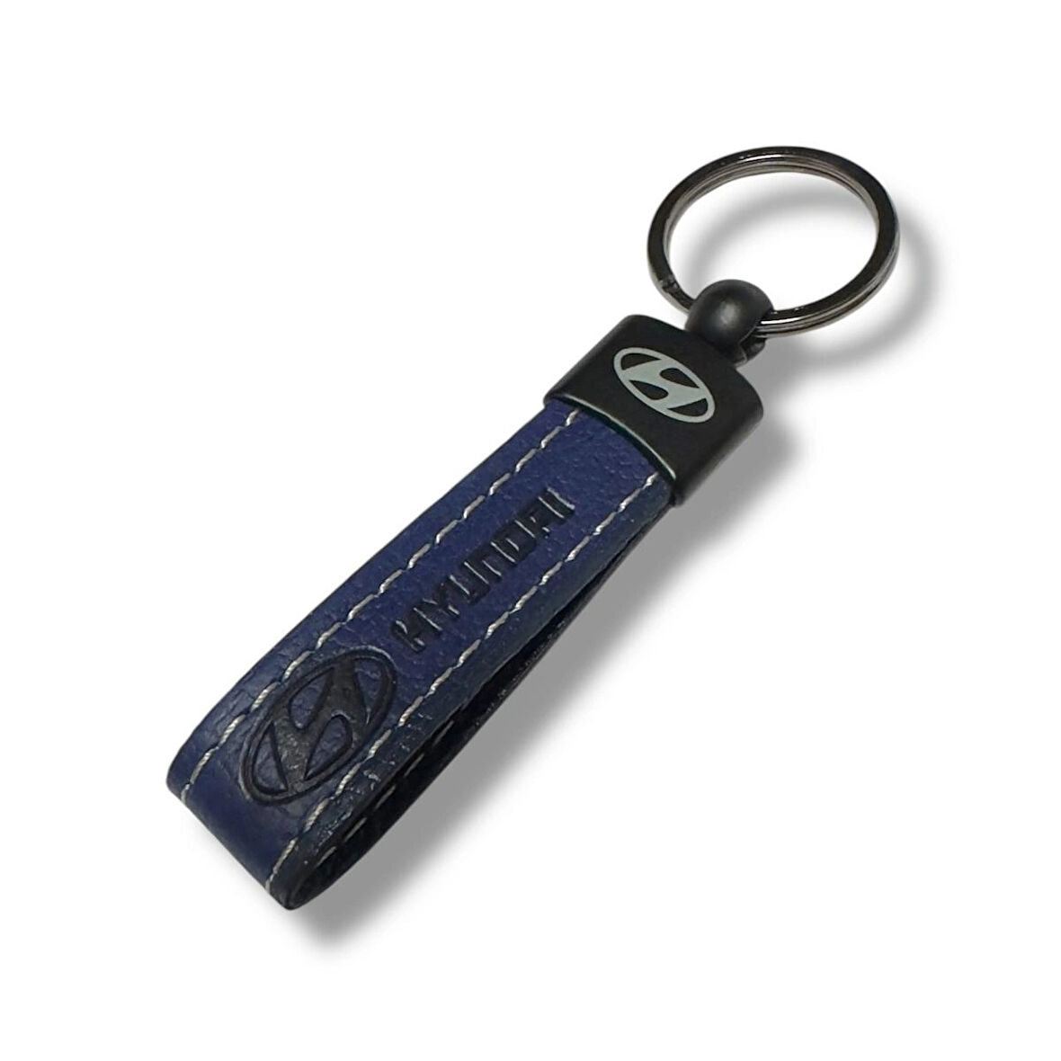 Hyundai Yazılı Ve Logolu Anahtarlık (LACİVERT) TERMO DERİ