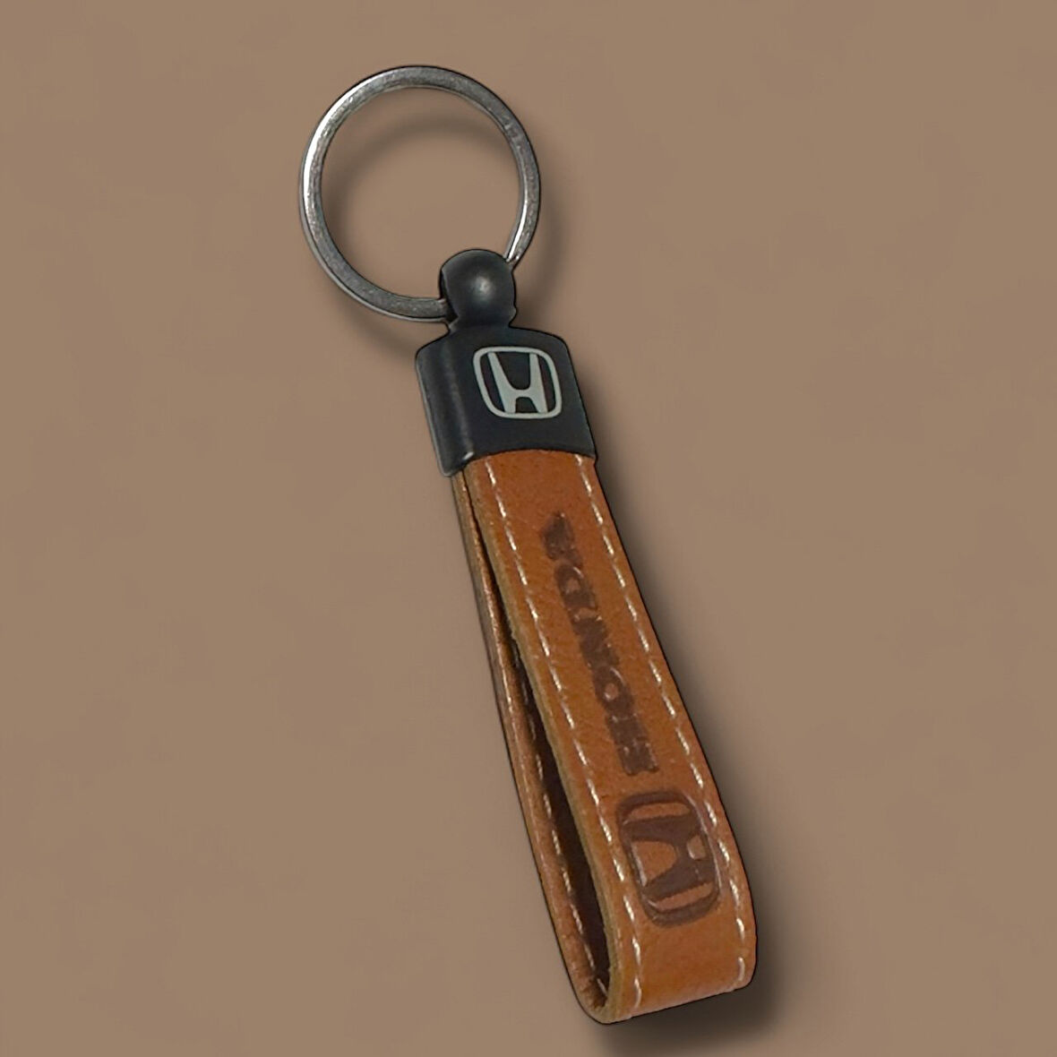 Honda Yazılı Ve Logolu Anahtarlık (KAHVERENGİ) TERMO DERİ
