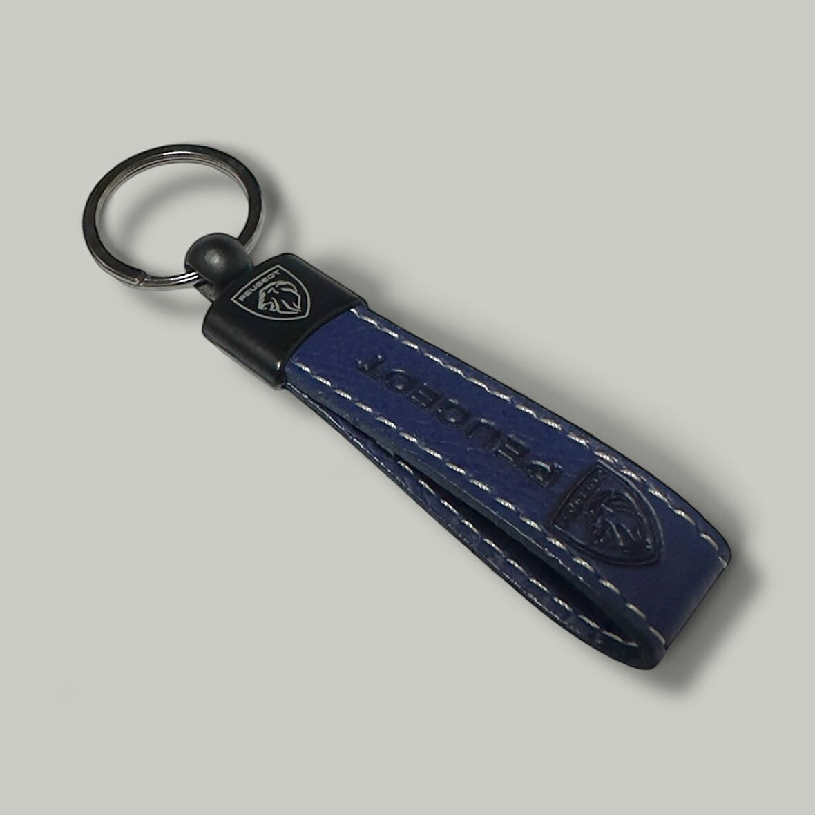 Peugeot Yazılı Ve Logolu Anahtarlık (LACİVERT) TERMO DERİ
