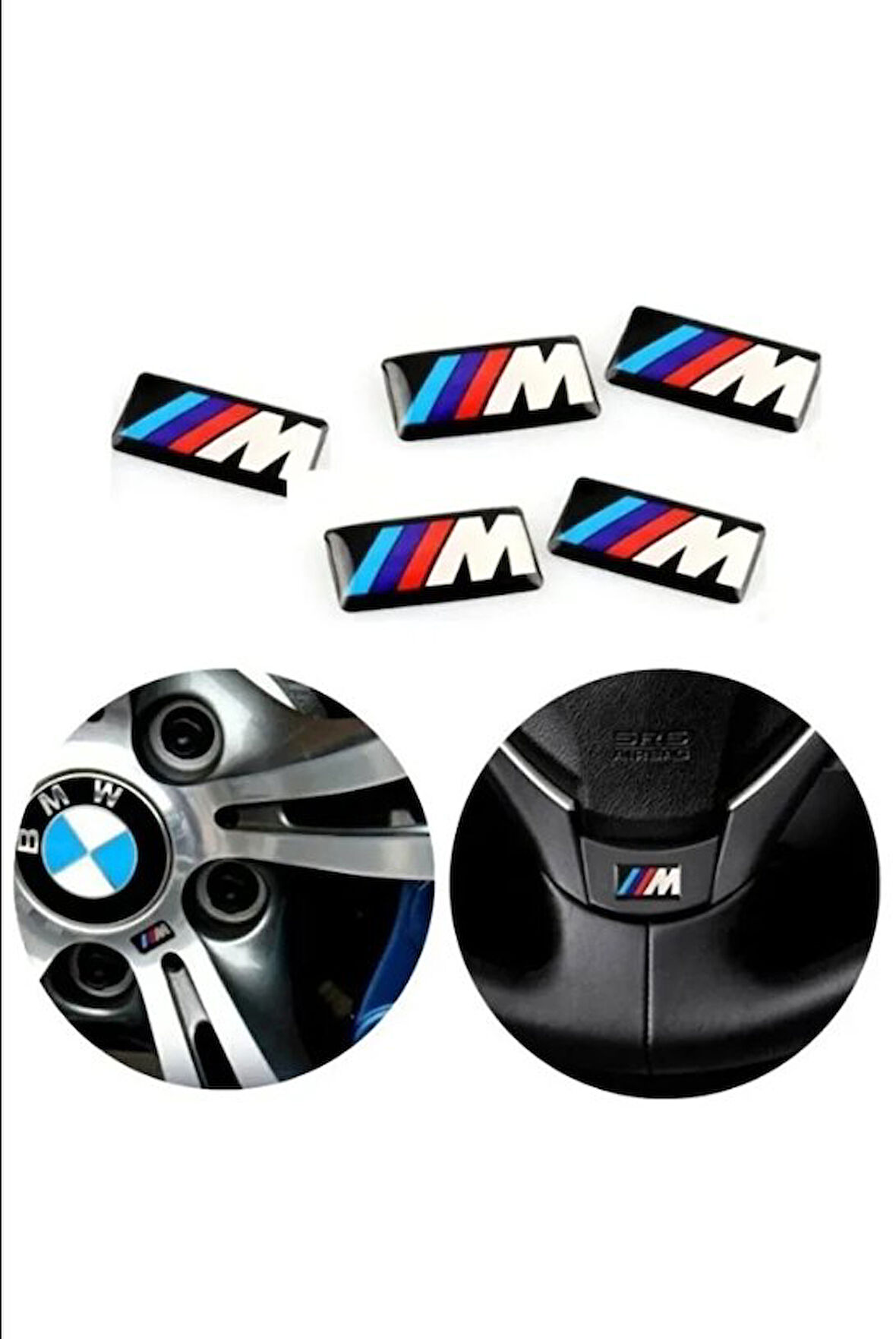Bmw M Logo Jant Direksiyon Sticker (5 ADET)