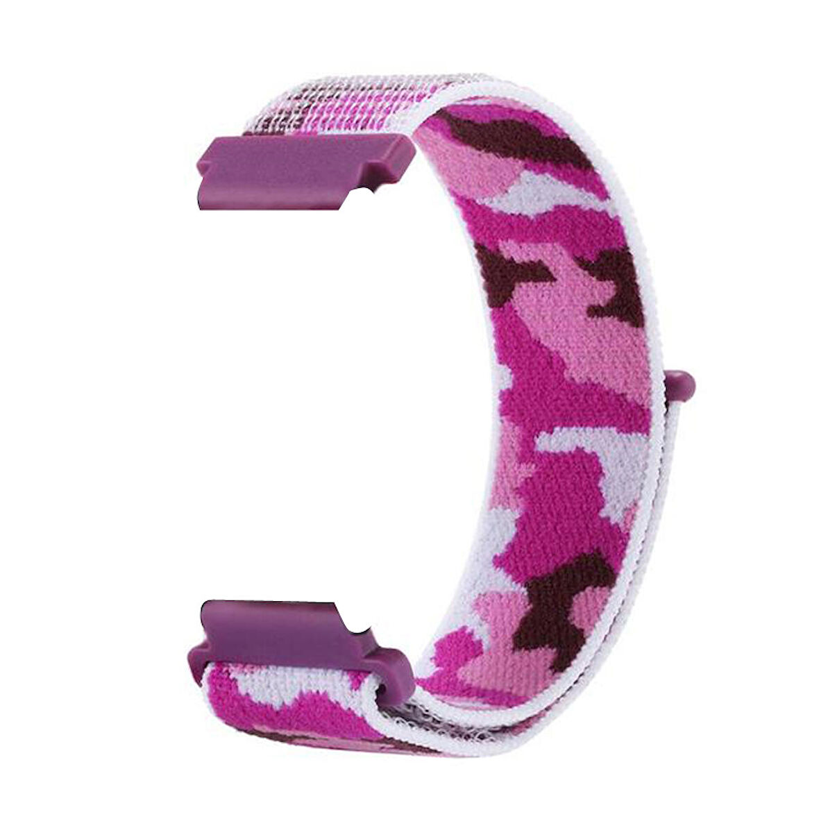 Gpack Huawei Watch 3 Active Kordon Cırtcırt Asker Desenli Kumaş Ayarlanabilir 
