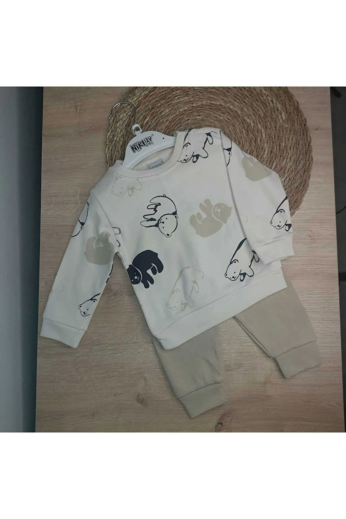 2'Lİ BEBEK ÇOCUK 2 İPLİK PANDA DESENLİ TAKIM