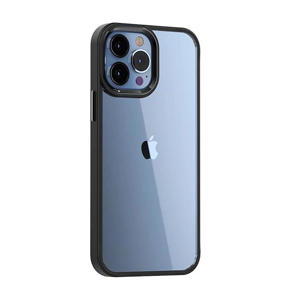 Smcase iPhone 13 Pro Kılıf Renkli Bumper Hybrid Krom Silikon
