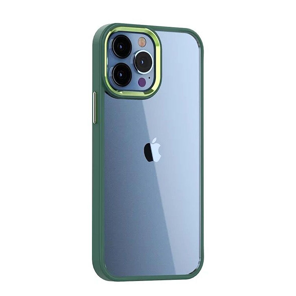 Smcase iPhone 12 Pro Kılıf Renkli Bumper Hybrid Krom Silikon
