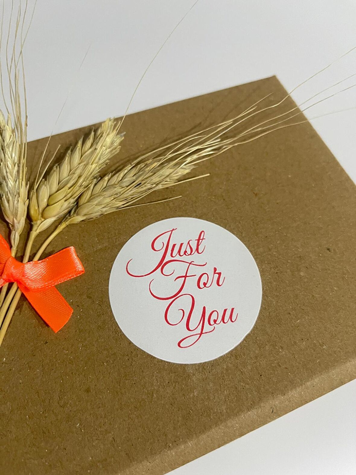 Just For You el yazılı ince Yuvarlak Yapışkanlı Etiket 4x4 cm 120 adet