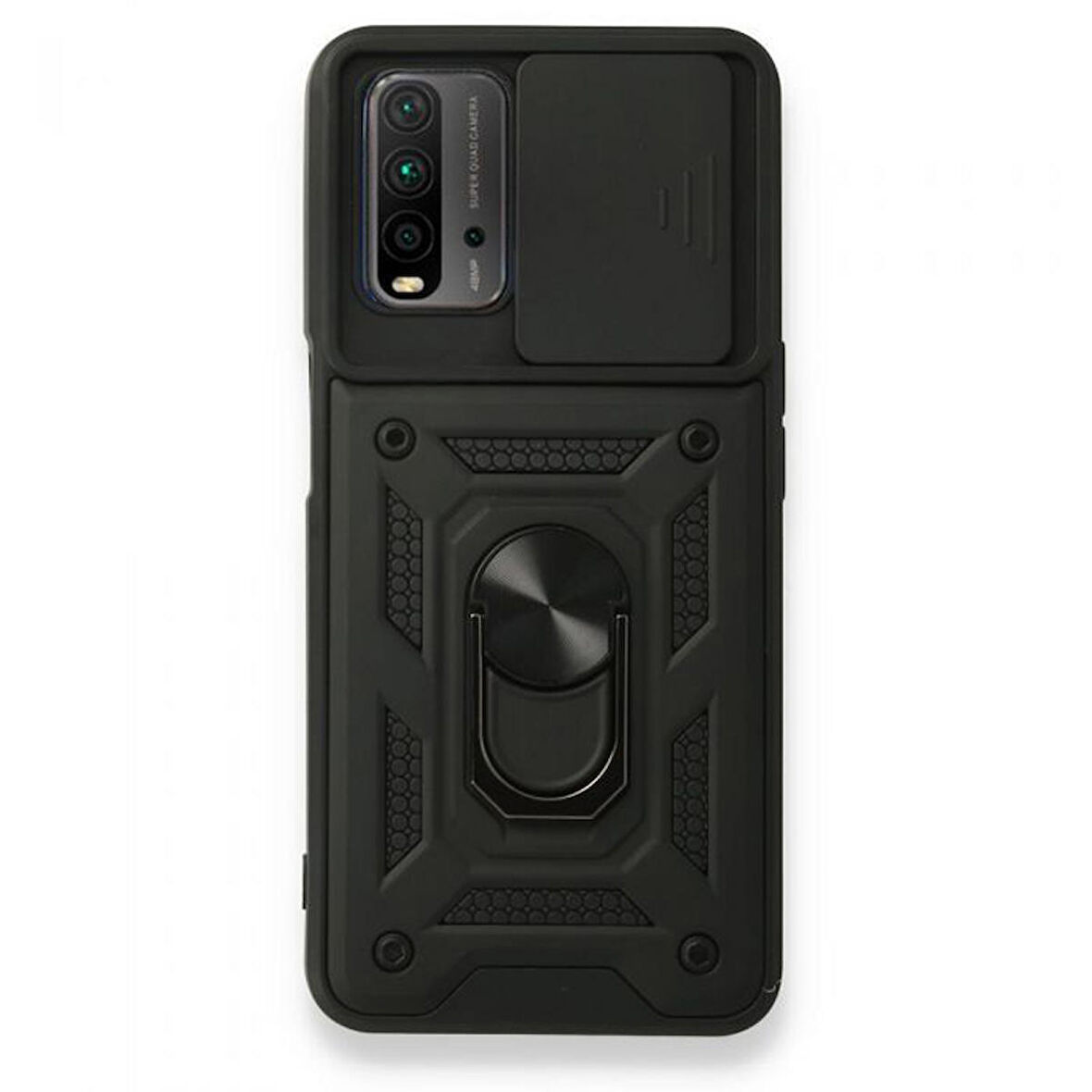 Gpack Xiaomi Redmi 9T Kılıf Tank Aramid Sürgülü Vega YüzüklüNano 