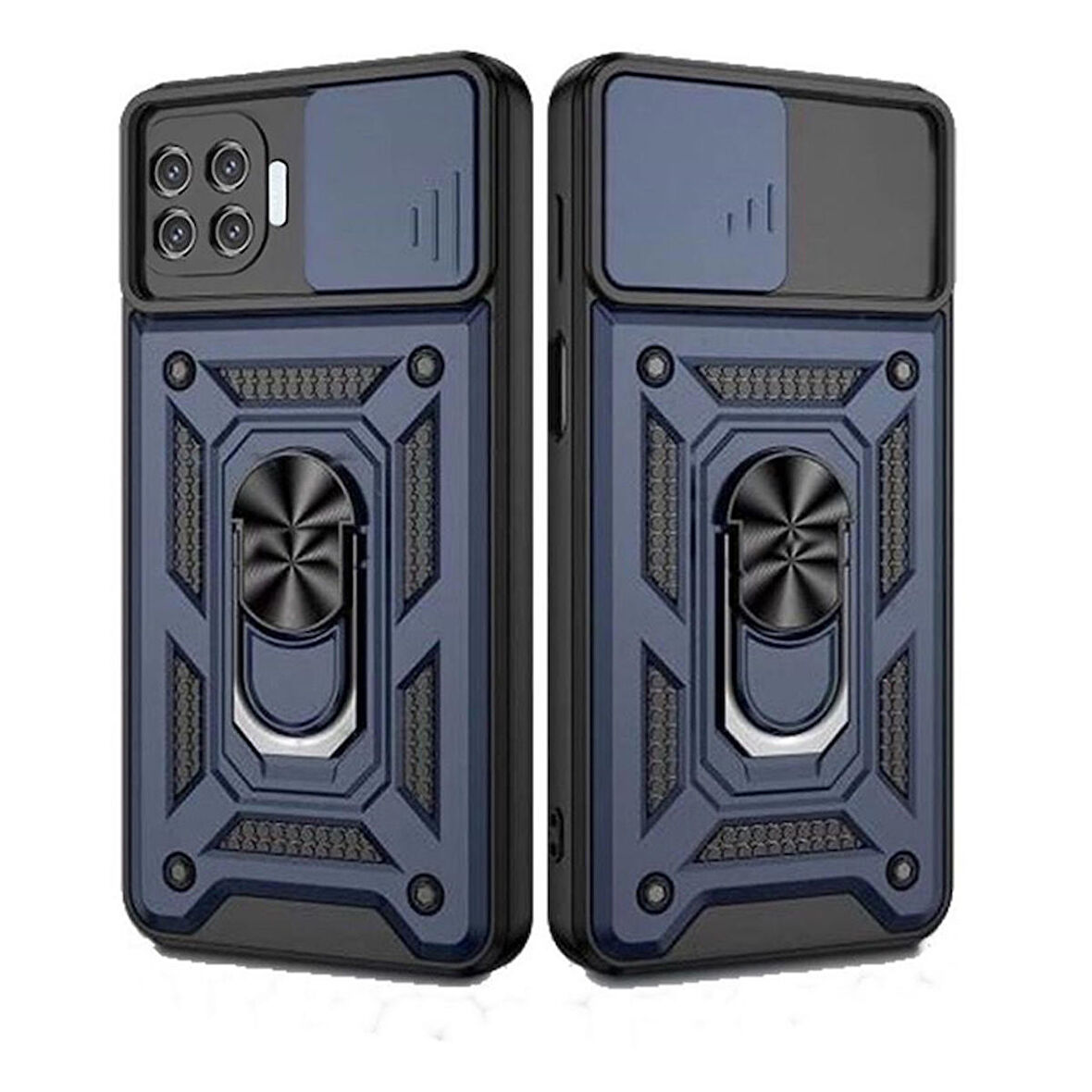 Gpack Oppo Reno 4 Lite Kılıf Tank Aramid Sürgülü Vega YüzüklüNano 