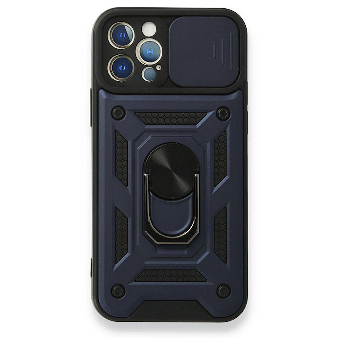 Gpack Apple iPhone 12 Pro Kılıf Tank Aramid Sürgülü Vega YüzüklüNano 