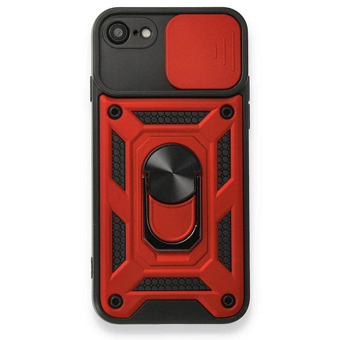 Gpack Apple iPhone SE 2020 Kılıf Tank Aramid Sürgülü Vega YüzüklüNano 