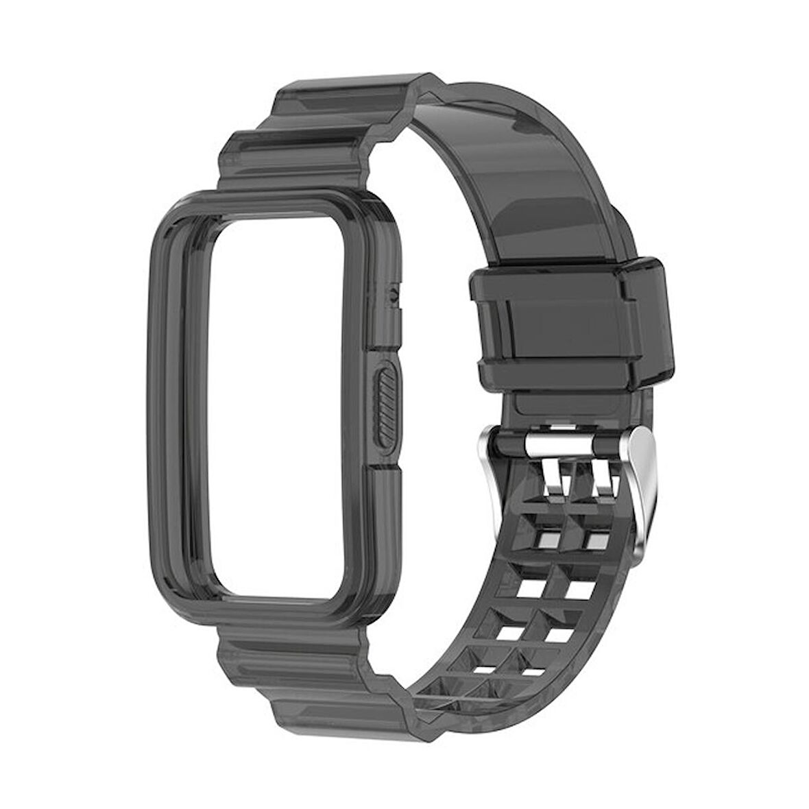 Gpack Huawei Watch Fit 2 Kordon Kalın Silikon Transparan Saatle Birleşik