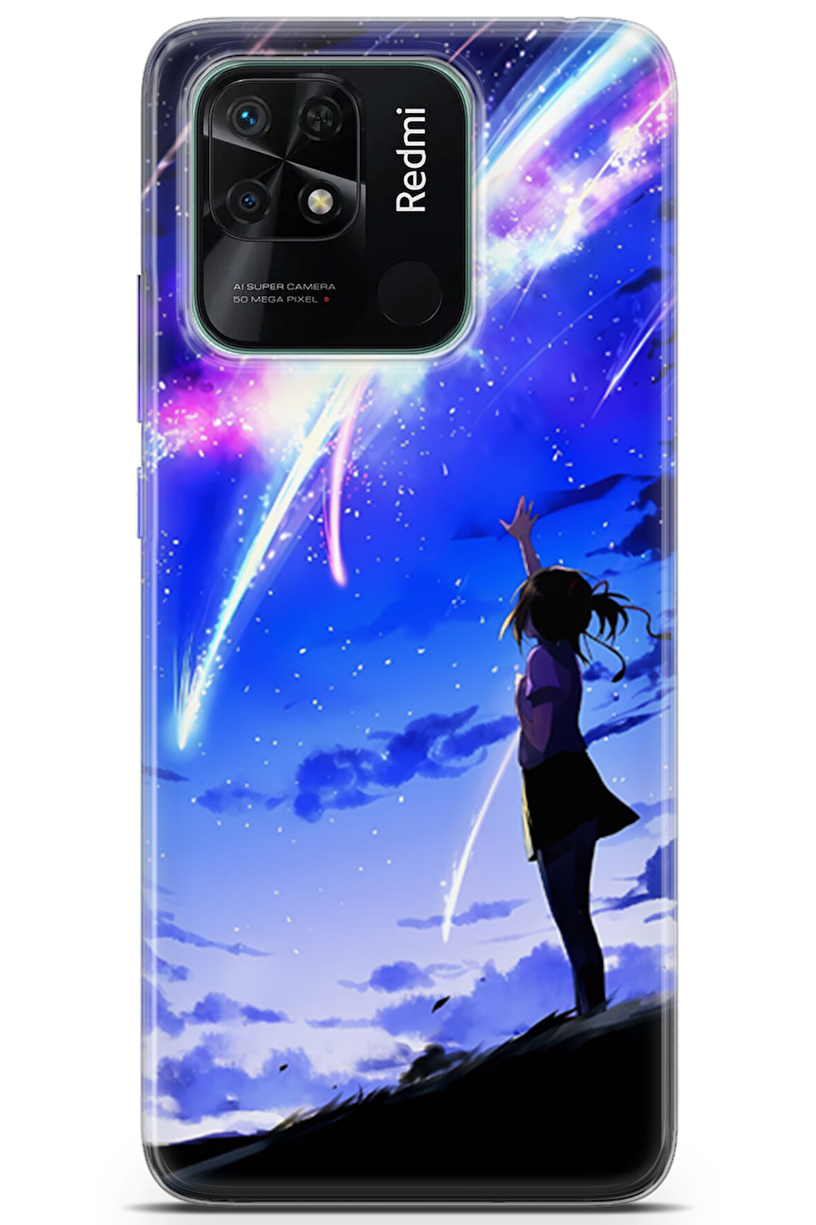 Xiaomi Redmi 10c uyumlu Girls 13 Darbe Önleyici Yıldızlar ve Genç Kız