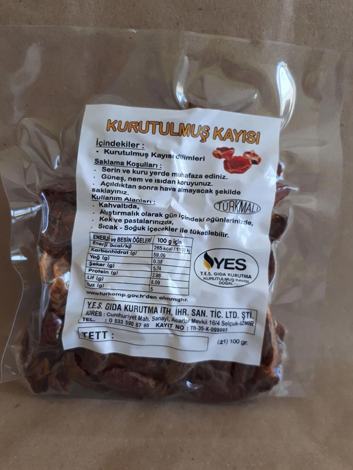 kurutulmuş kayısı