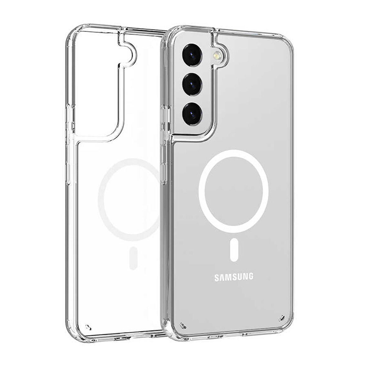 Smcase Samsung Galaxy S22 Plus 5g Kılıf Manyetik Wiriless Destekli Hybrid Kapak Silikon
