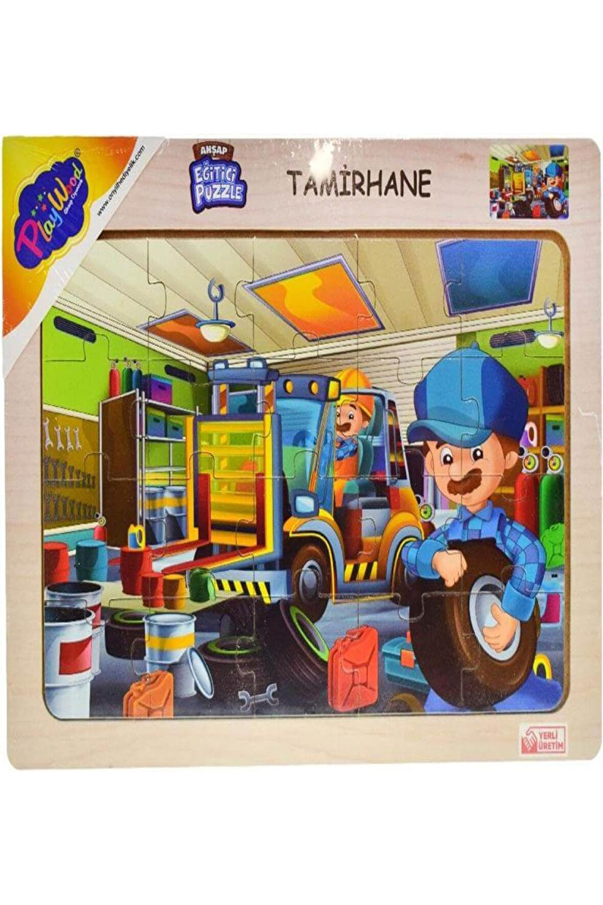 -48-51 Ahşap Eğitici Puzzle Tamirhane