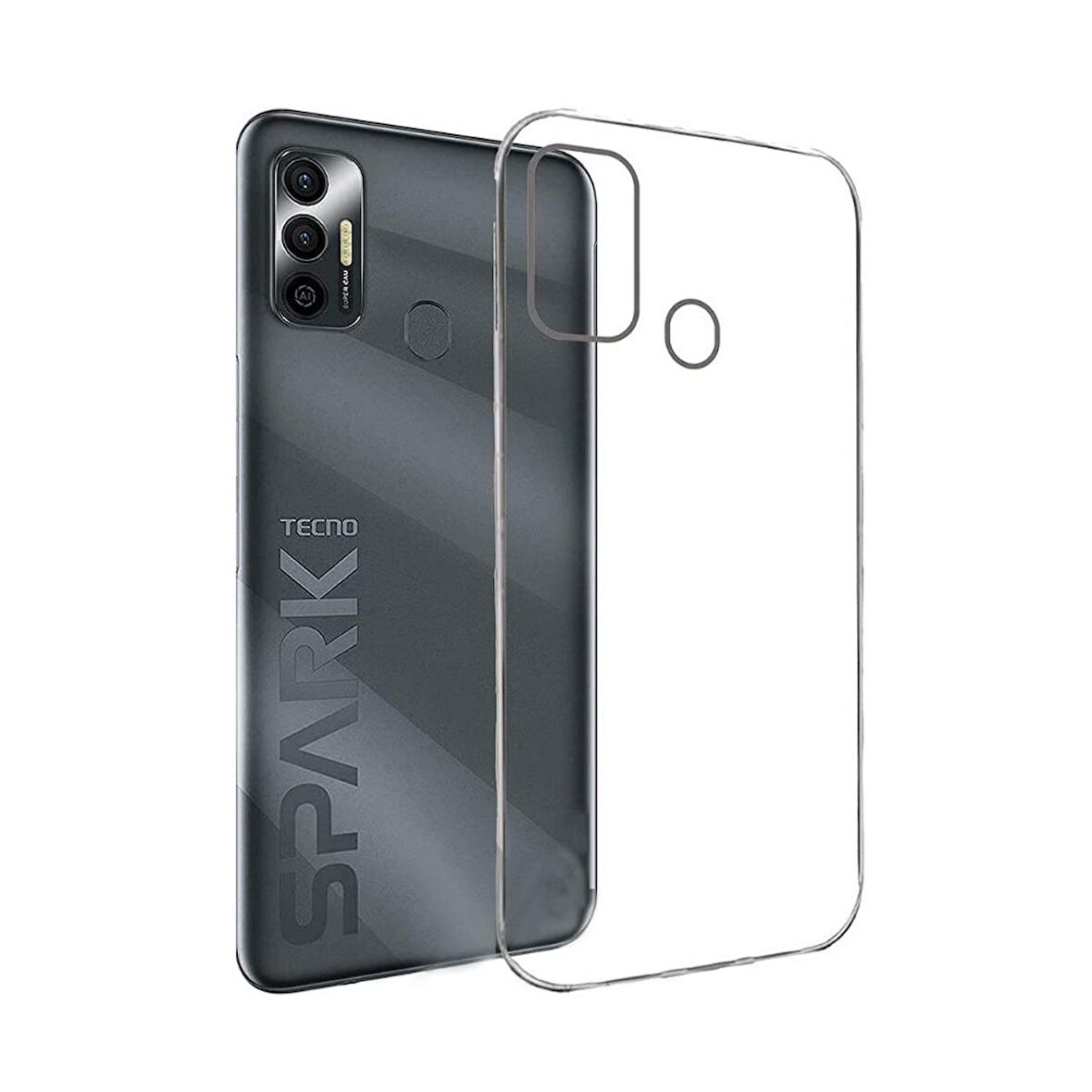 Smcase Tecno Spark 7T Kılıf Tpu Süper Silikon 