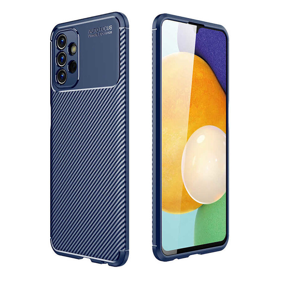 Smcase Samsung Galaxy A23 Kılıf Kamera Korumalı Negro Karbon Silikon