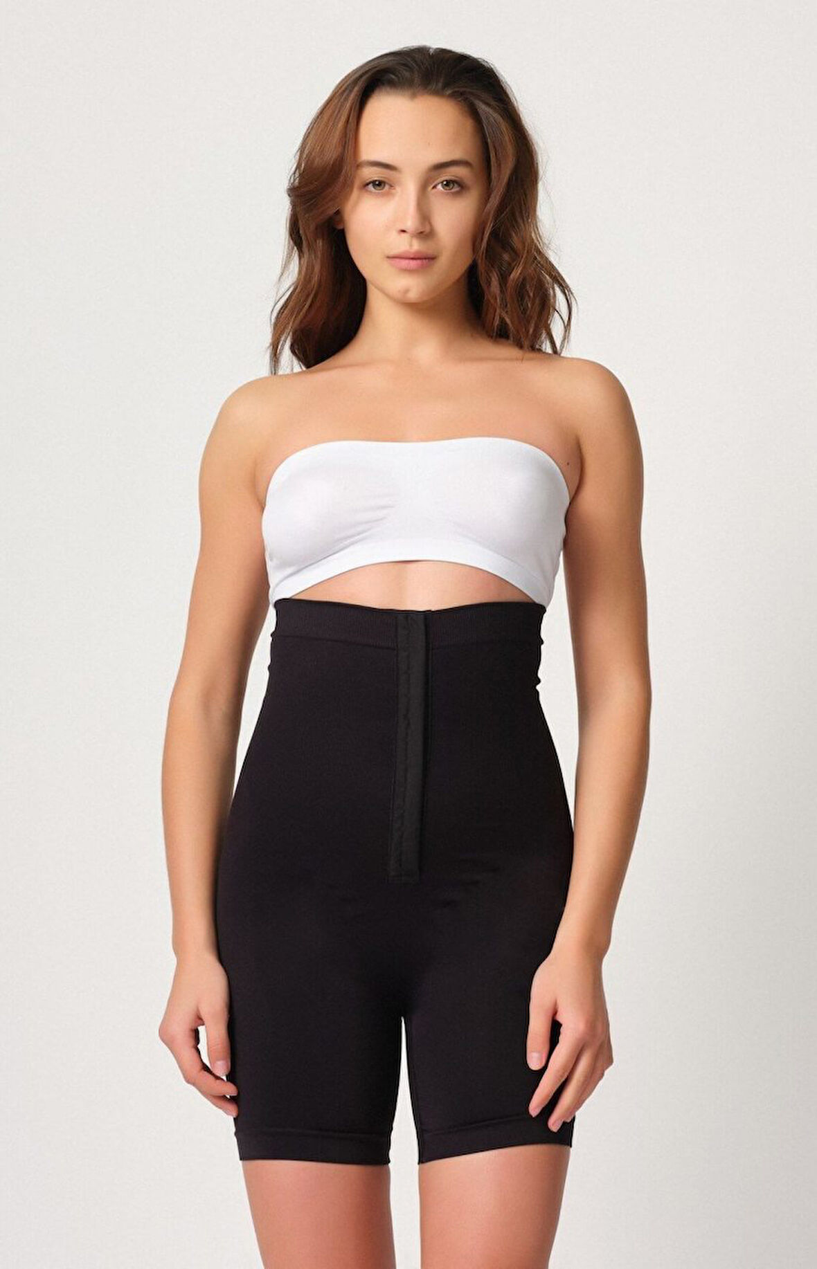 Emay Önden Agraflı Paçalı Boxer Korse 2087 Siyah