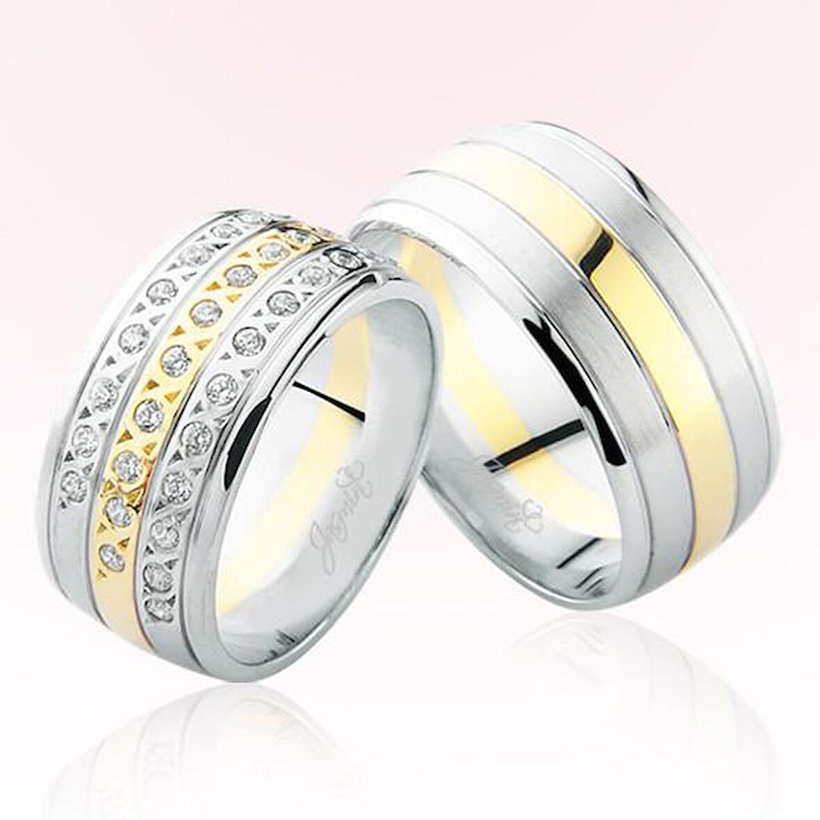 Üç Sıra Taşlı Altın Alyans 1406