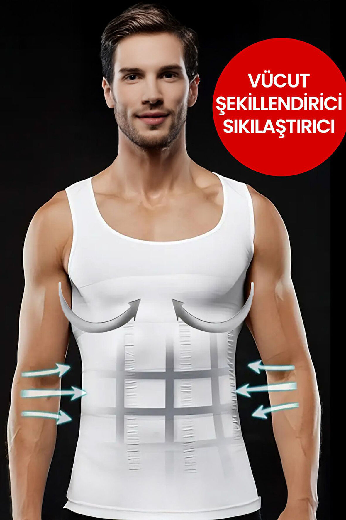 Erkek Atlet Korse Bel Göğüs Göbek Toparlayıcı Sıkılaştırıcı Şekillendirici İnceltici Dik Duruş Atlet