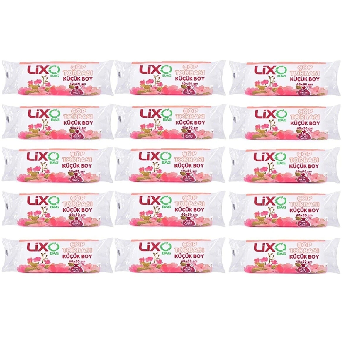 Çöp Torbası Küçük Boy 40*50 Cm 30 lu Rulo 15 Paket = 450 Adet