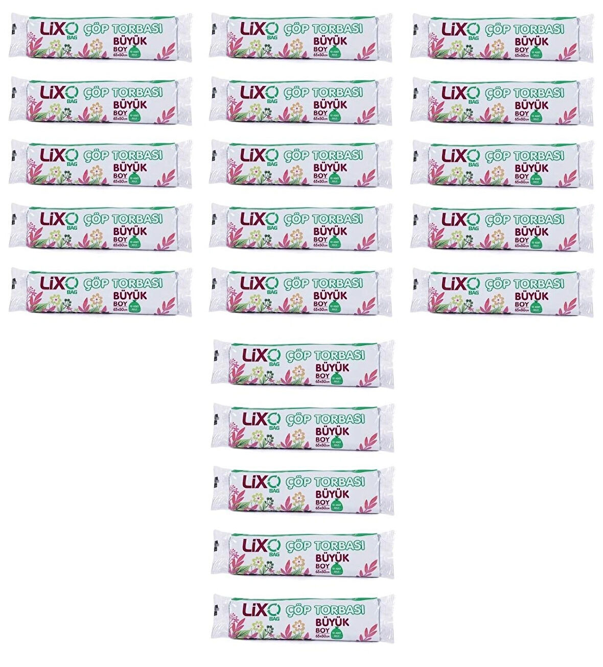 Çöp Torbası Büyük Boy 65*80 Cm 10 lu Rulo 20 Paket = 200 Adet