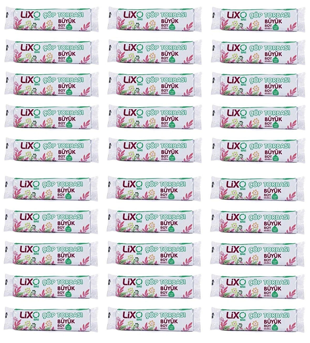 Çöp Torbası Büyük Boy 65*80 Cm 10 lu Rulo 30 Paket = 300 Adet