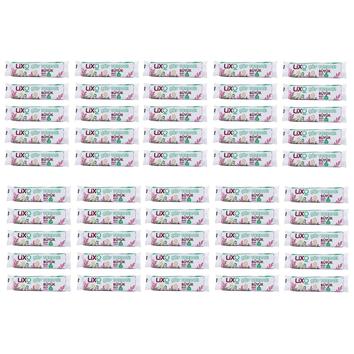 Çöp Torbası Büyük Boy 65*80 Cm 10 lu Rulo 50 Paket = 500 Adet