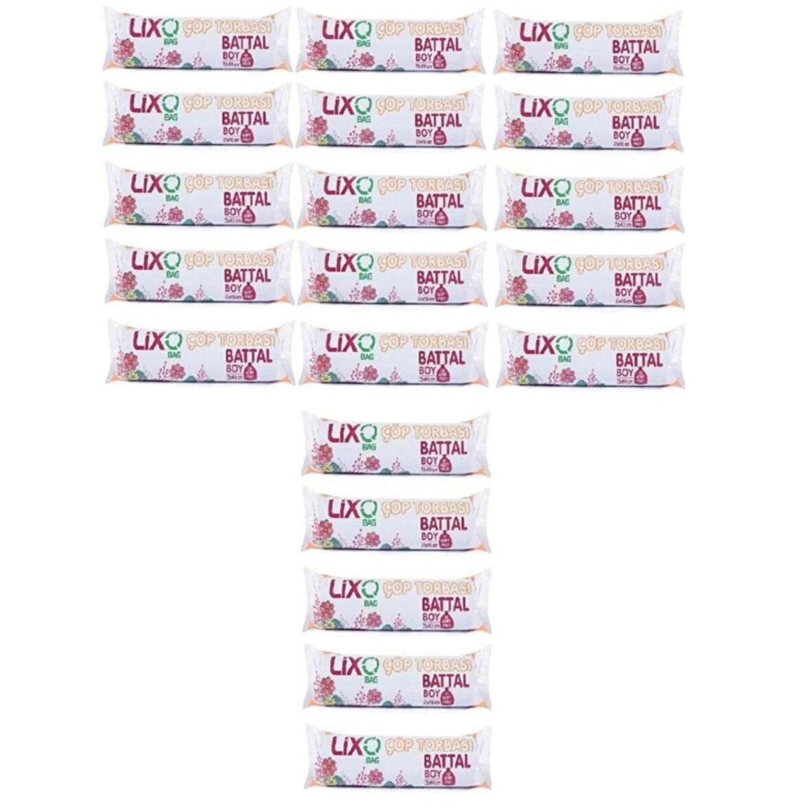 Çöp Torbası Battal Boy 75*90 Cm 10 lu Rulo 20 Paket = 200 Adet