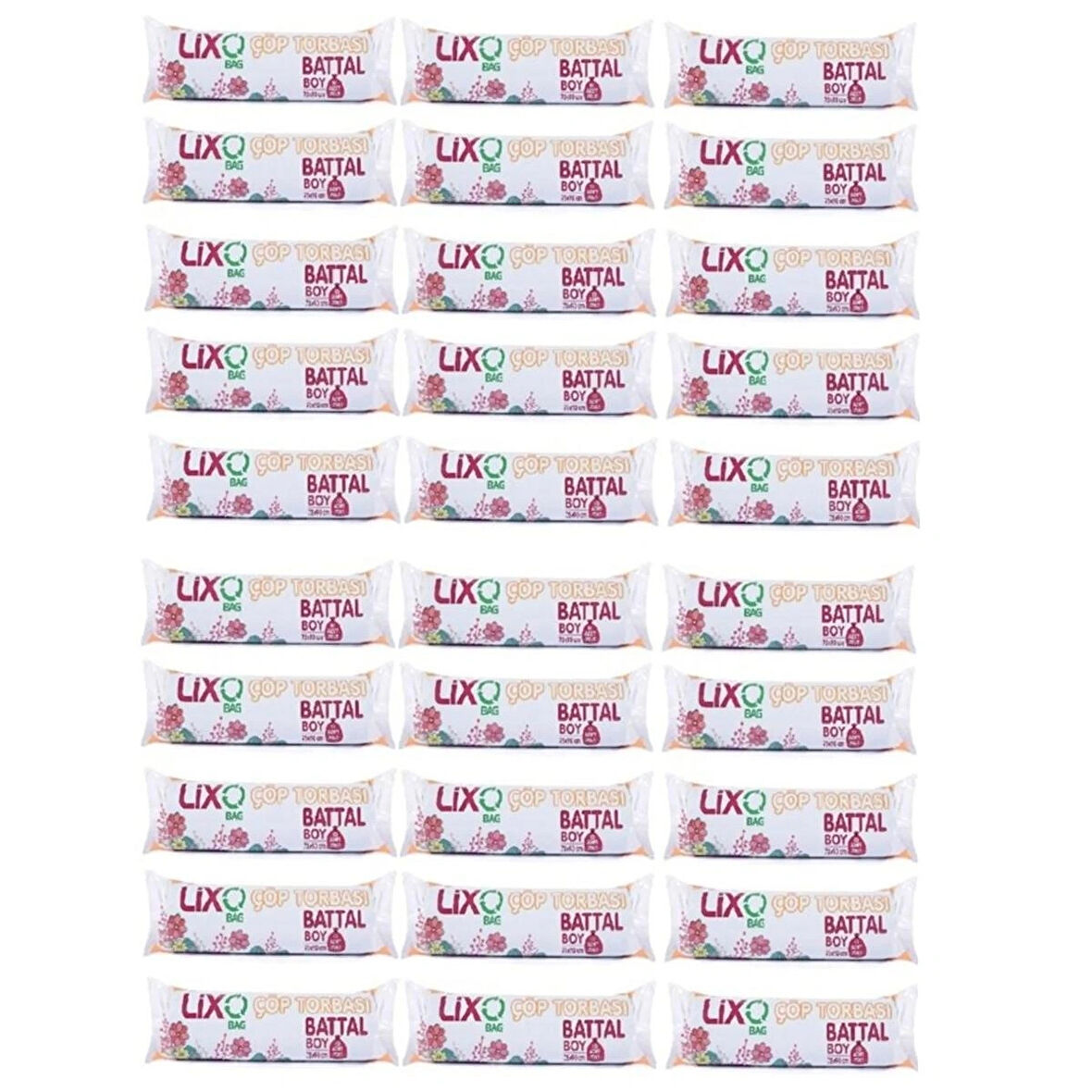 Çöp Torbası Battal Boy 75*90 Cm 10 lu Rulo 30 Paket = 300 Adet