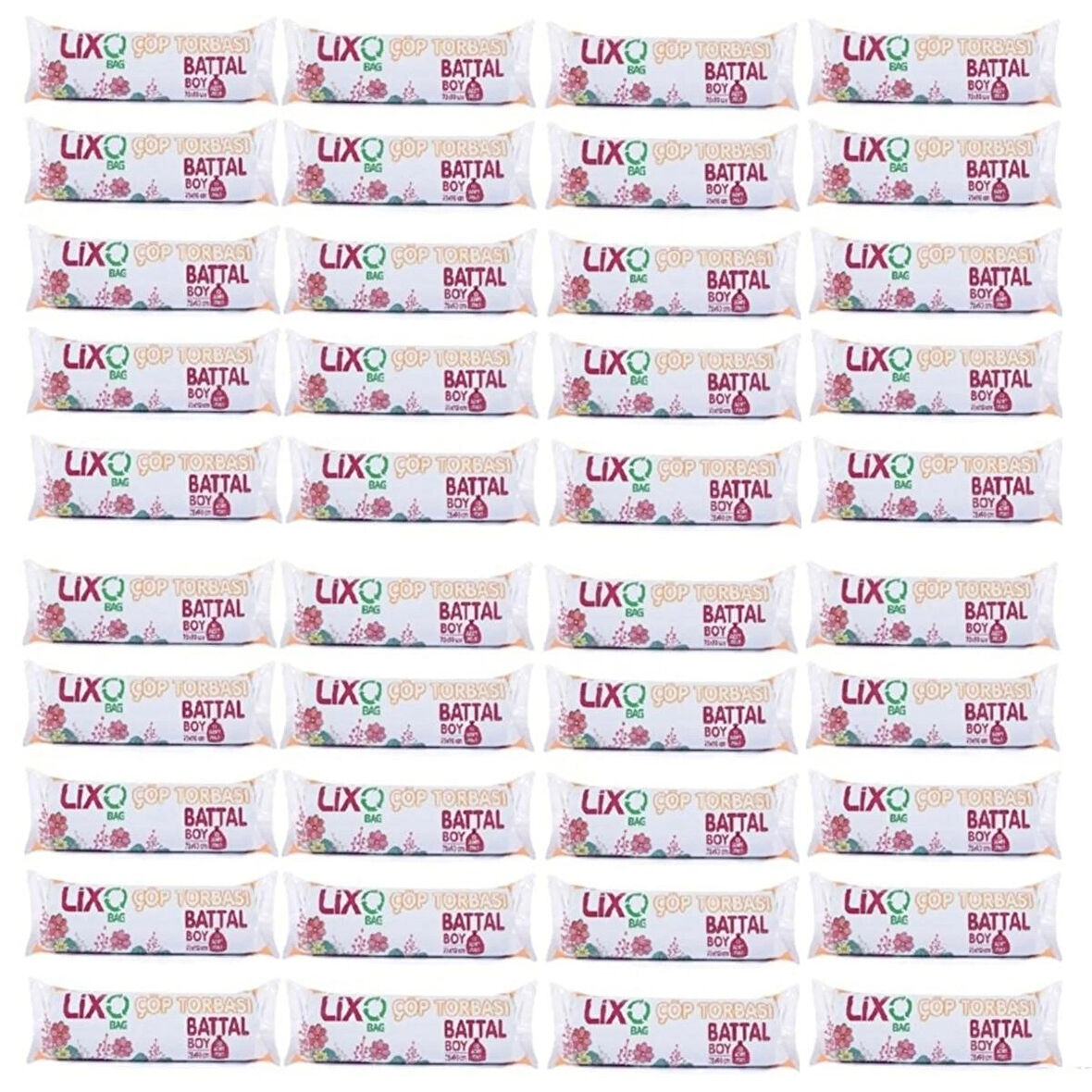 Çöp Torbası Battal Boy 75*90 Cm 10 lu Rulo 40 Paket = 400 Adet