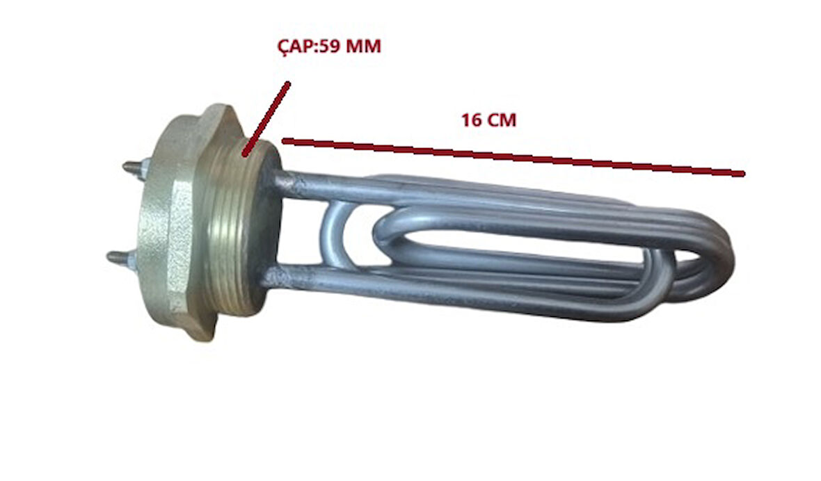 REZİSTANS 2" 2X5000W 15CM 8,5MM 220V İKİ ELEMANLI