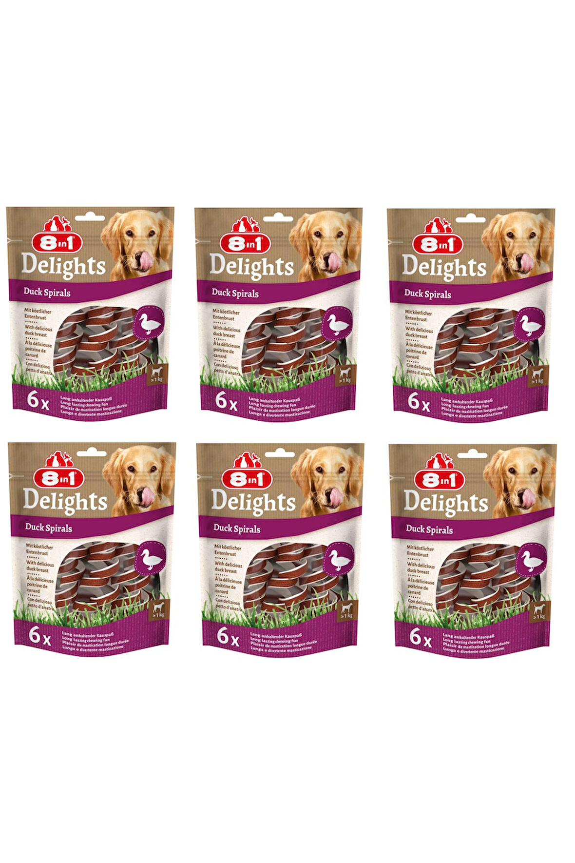 8in1 Delights Duck Spirals Ördekli Burgu Ödül 6 Lı X 6 Adet