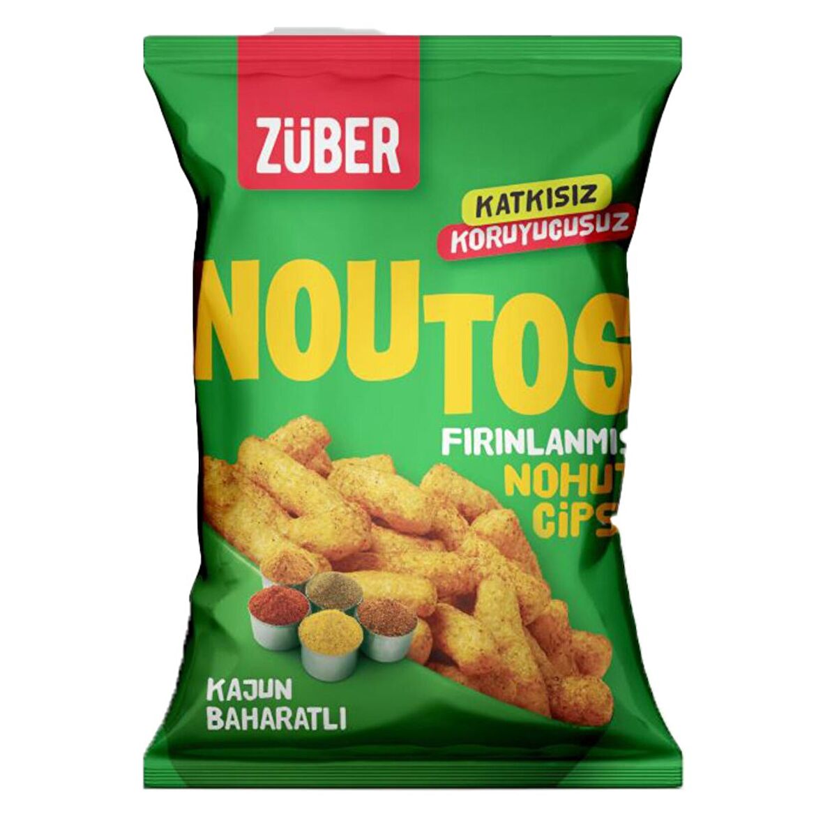 Züber Noutos Kajun Baharatlı Fırınlanmış Nohut Cipsi, 55gr 