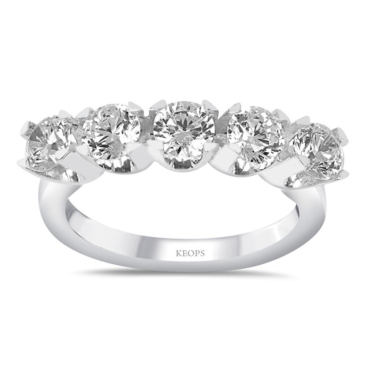 G Renk 0.85 Karat Pırlanta Beştaş Yüzük