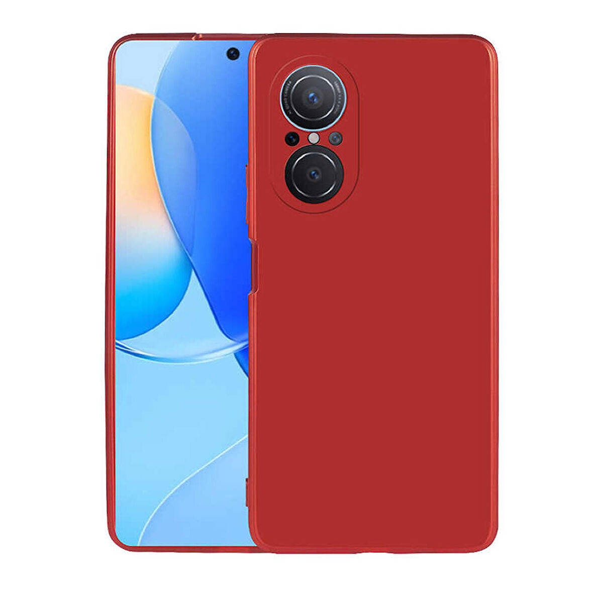 Smcase Huawei Nova 9 SE Kılıf Kamera Korumalı Mat Premier Silikon  Nano Ekran Koruyucu