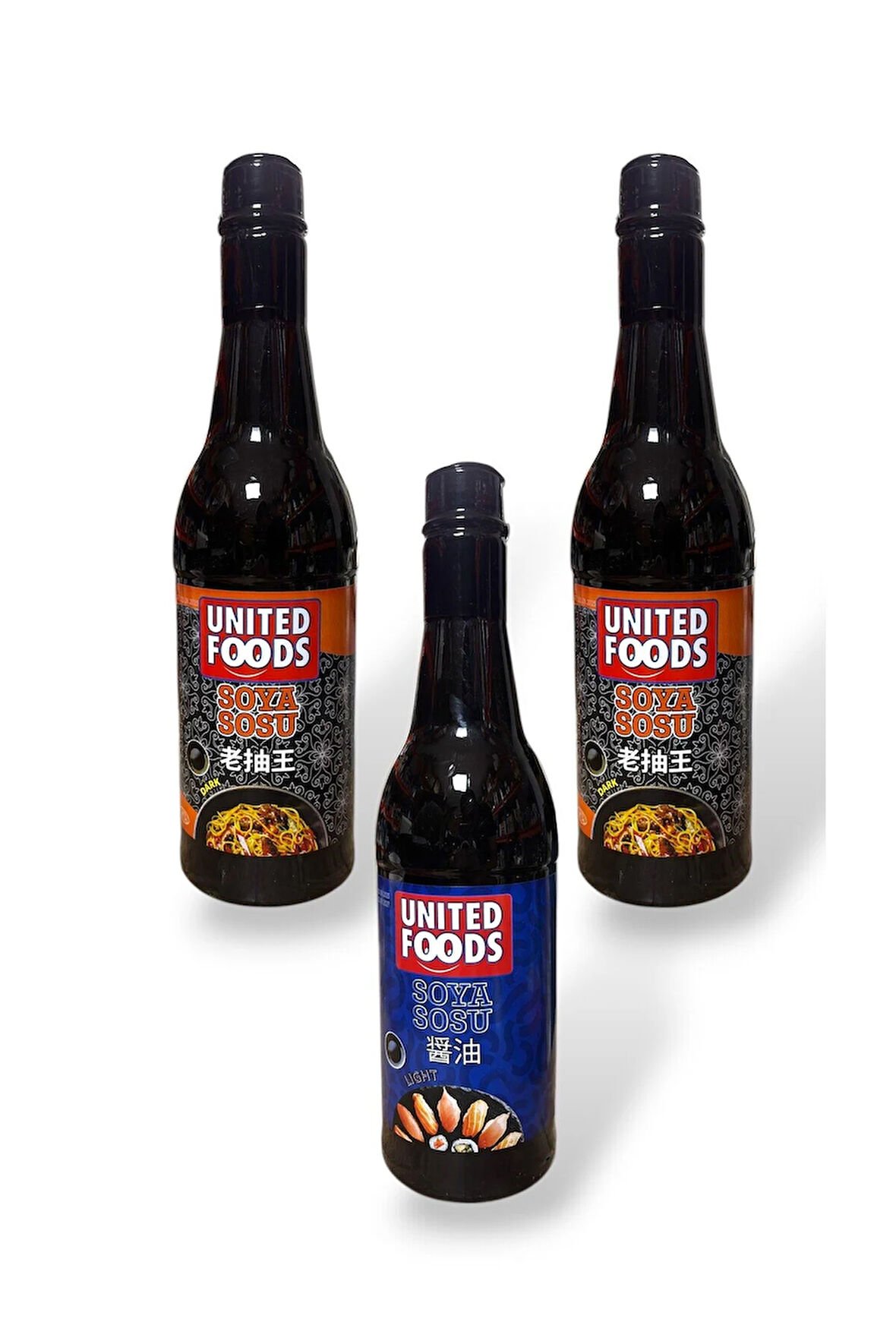 Soya Sosu Üçlü Set 3x750 ml (2x Koyu + 1x Az Tuzlu)