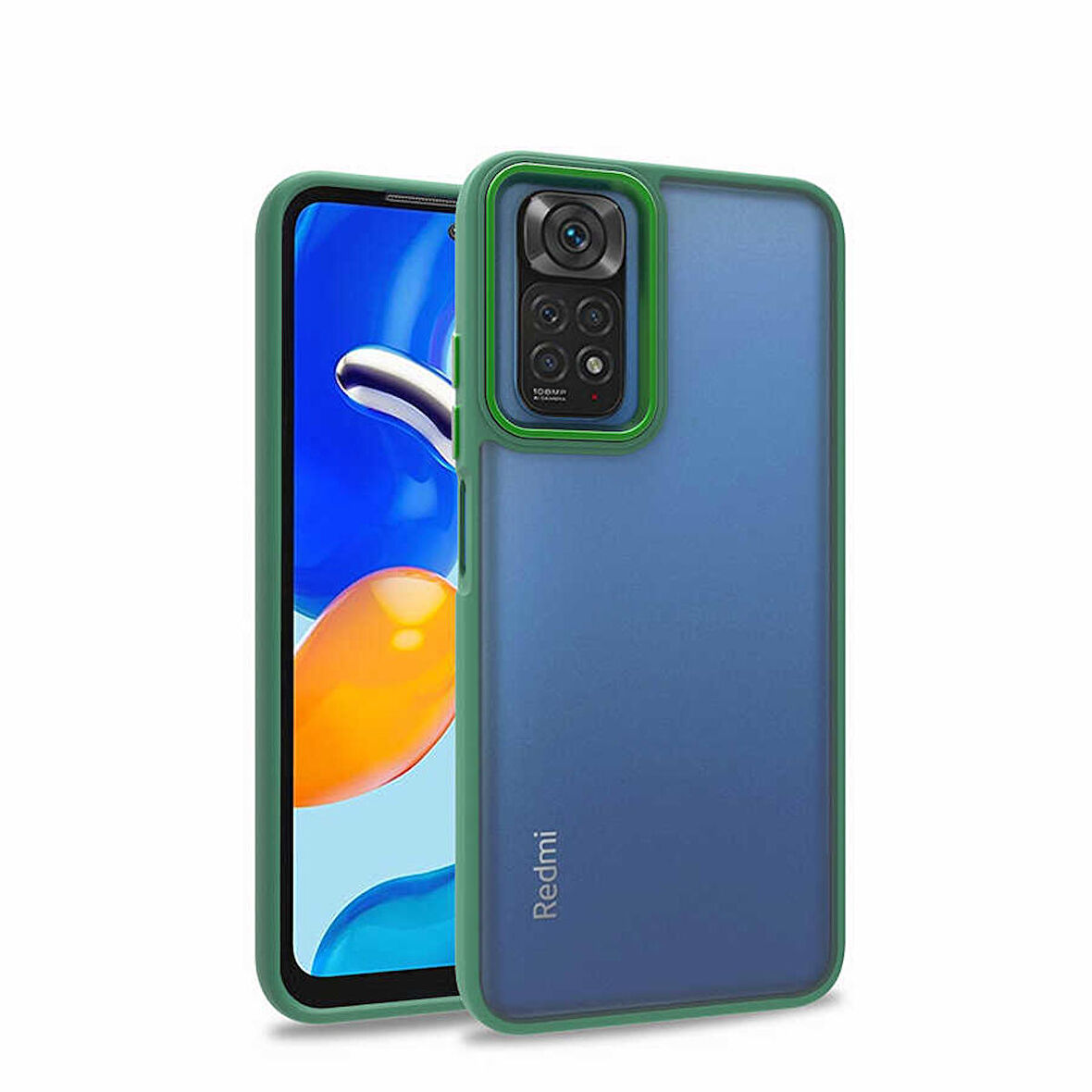 Gpack Xiaomi Redmi Note 11 Pro 5G Kılıf Flora Sert Silikon Arkası Cam Şeffaf