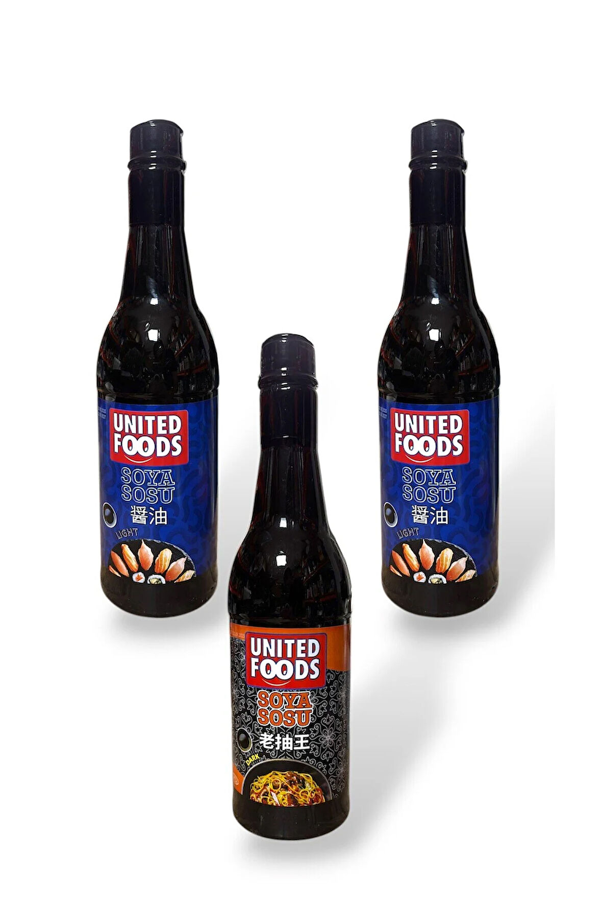 Soya Sosu Üçlü Set 3x750 ml (1x Koyu + 2x Az Tuzlu)