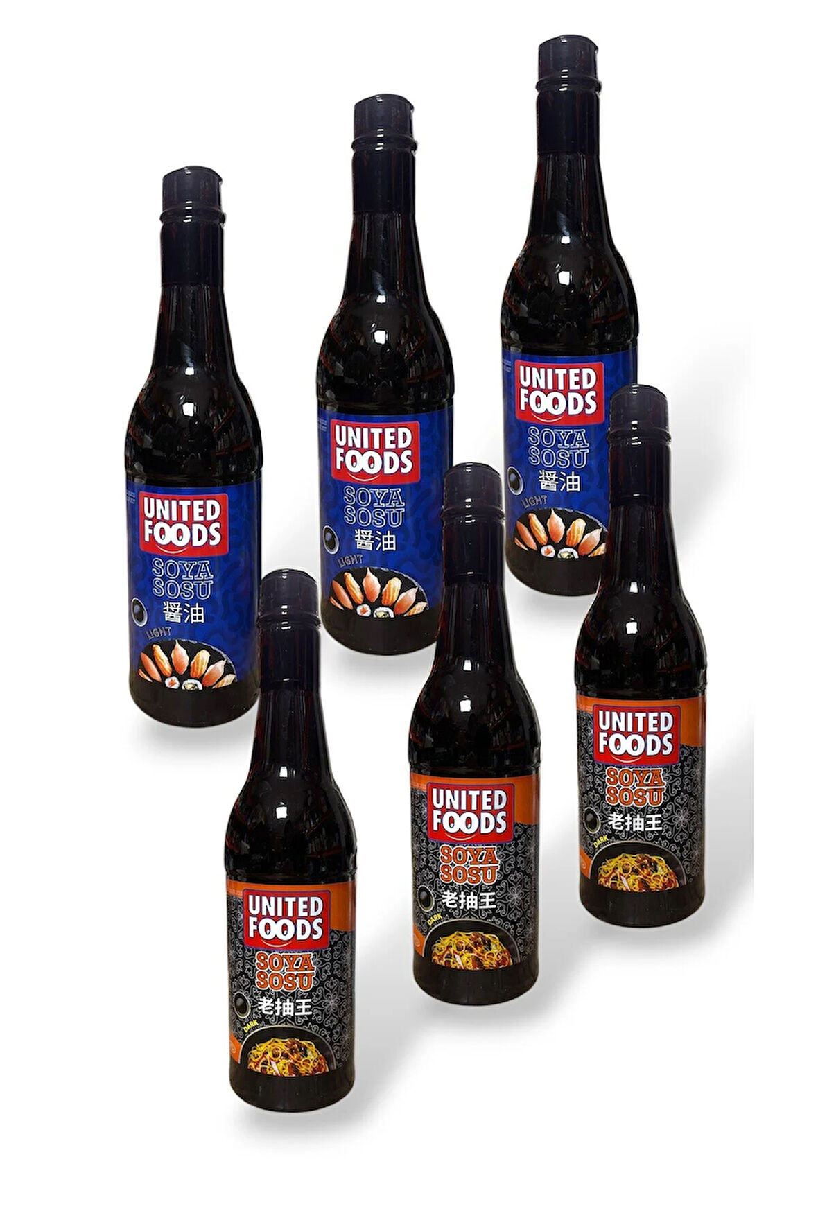 Soya Sosu Altılı Set 6x750 ml (3x Koyu + 3x Az Tuzlu)