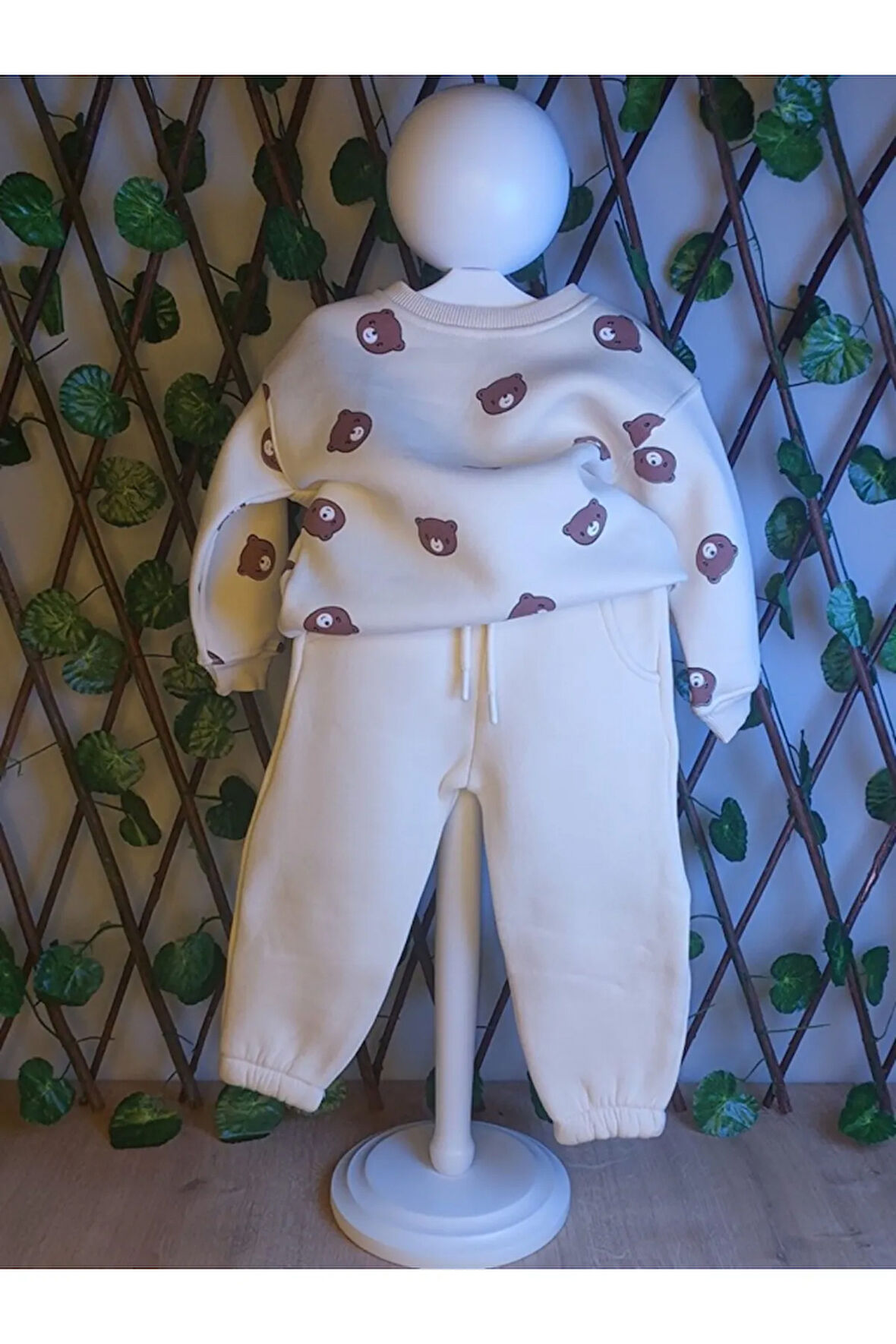 UNISEX AYICIKK DESENLİ ŞARDONLU 2'Lİ TAKIM