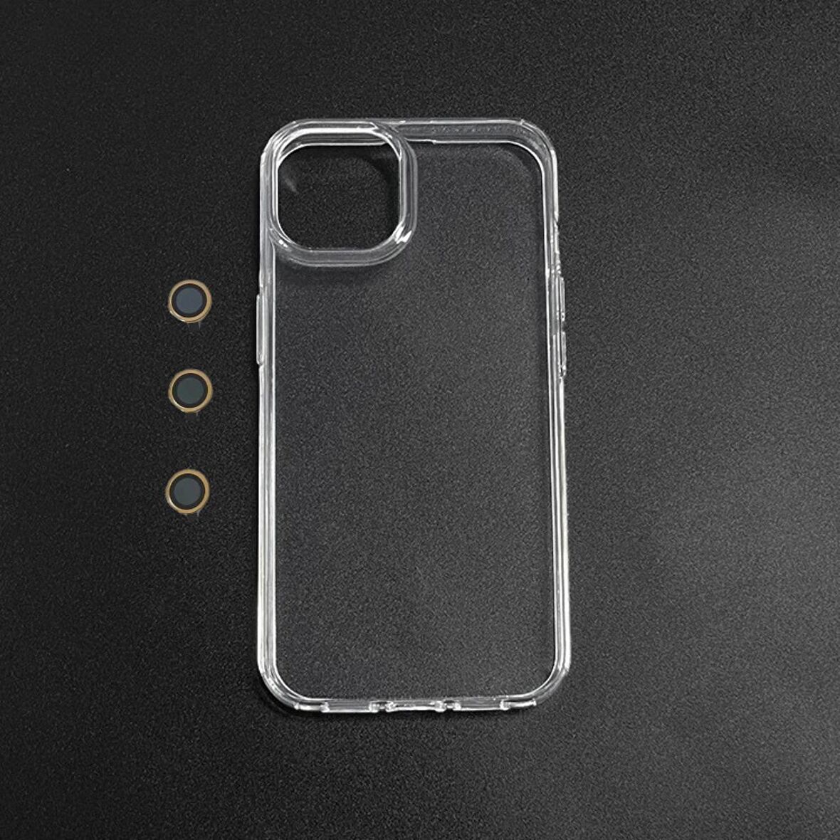 İPHONE 15 PRO TLP ŞEFFAF LENS HEDİYELİ CLEAR CASE (RENK SEÇENEĞİ LENS İÇİNDİR)