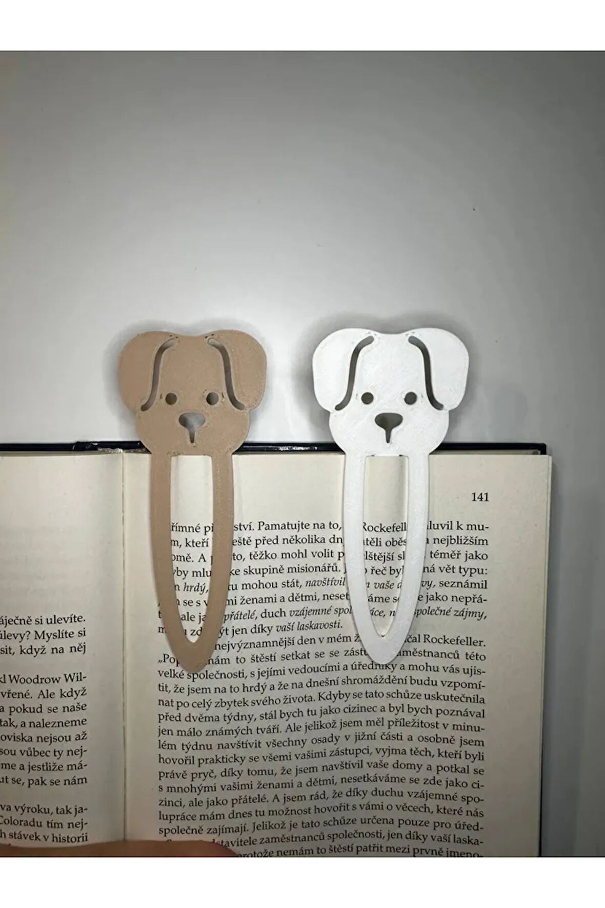 Köpek Kitap Ayracı 4 Adet Beyaz Renk