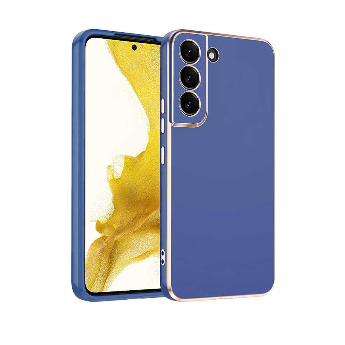 Smcase Samsung Galaxy S22 5G Kılıf Kamera Korumalı Lazer Bark Silikon