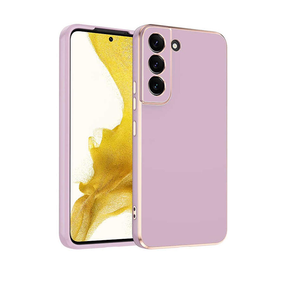 Smcase Samsung Galaxy S22 5G Kılıf Kamera Korumalı Lazer Bark Silikon