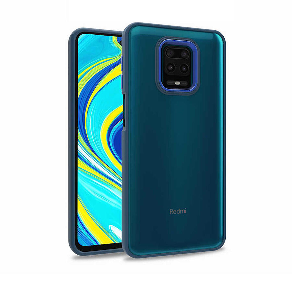 Smcase Xiaomi Redmi Note 9s Kılıf Renkli Bumper Hybrid Flora Silikon